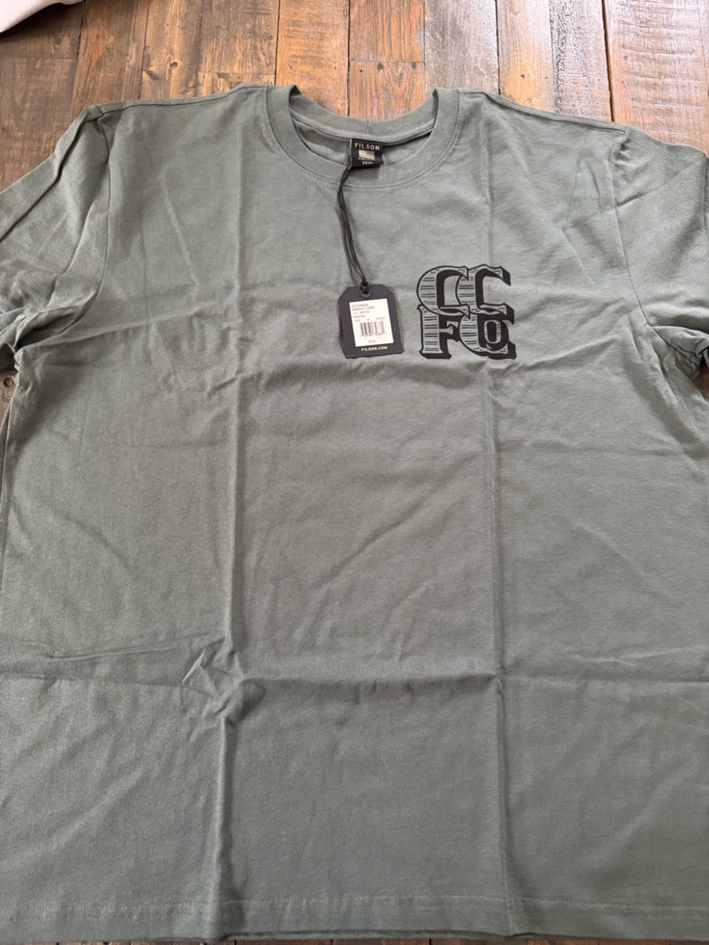 Filson Men’s Short Sleeve Graphic Tee in Olive 100% Cotton